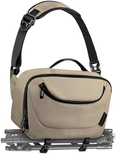 41caiegsuol. ac .jpg DSLR Kameratasche wasserdicht mit Stativhalterung Umhängetasche für Fotografen (Schwarz)