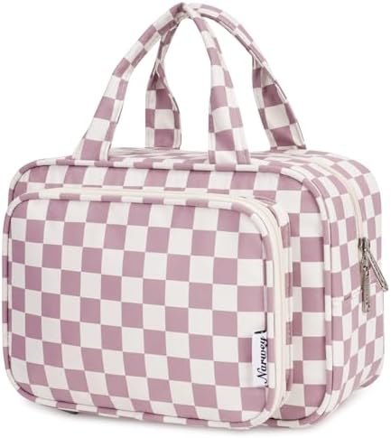 41ce7 jjf7l. ac .jpg Narwey Damen Waschtasche Groß & Kosmetiktasche für Herren & Kinder (Kleine Graublaue Blume)