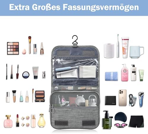 41cvi3t46fl. ac .jpg C-easb Kulturtasche zum Aufhängen für Badezimmer, gehende Reise-Kulturtasche für Damen und Herren