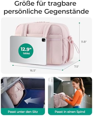 41cydd6smll. ac 2.jpg Bagsmart Puffer Reisetasche Damen 24L Wasserabweisend Travel Bag Fitness Kamel