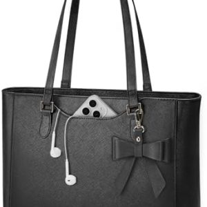 KTMOUW Handtasche Damen Groß Shopper Tasche Schwarz für Business und Büro