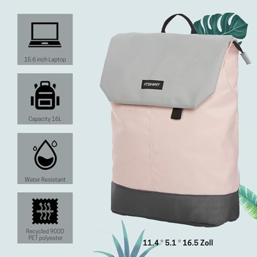 41dhkzu6 bl. ac .jpg ITSHINY Rucksack Damen Wasserdicht Anti Diebstahl 16L für Ausflüge Uni Schule & Büro - Laptopfach 15,6 Zoll