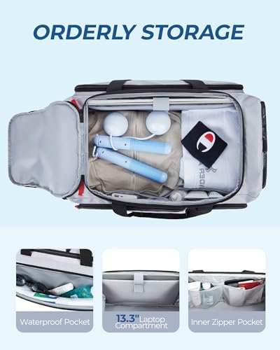 41djxaoi5rl. ac 1.jpg BagSmart Sporttasche Damen und Herren | Sporttasche mit Schuhfach | Wasserdichte Gym Bag | Reisetasche | trainingstasche