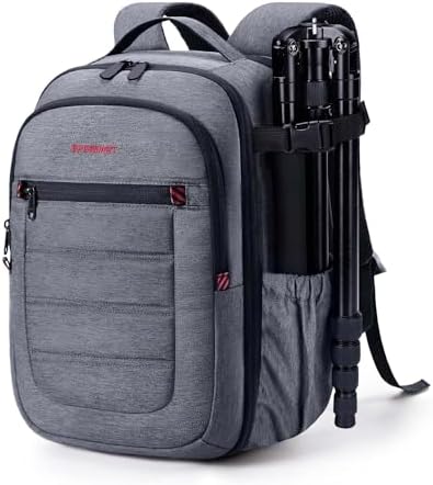 41dpyp6bl1l. ac 1.jpg **Bagsmart Kamerarucksack Wasserdicht zur fotografischen Reise für Fotografen** | **Bagsmart Spiegelreflex Kameratasche