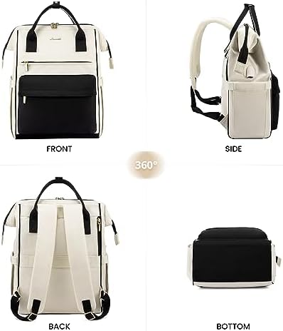 41dknqy1fbl. ac .jpg LVOOK Rucksack Damen 15,6 Zoll Laptop Schulrucksack Wasserdicht mit USB & Laptopfach, ideal für Arbeit, Schule & Uni, Re