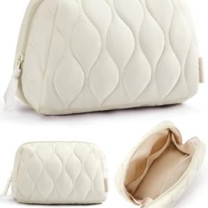 Bagsmart Make-up Tasche, Kosmetiktasche für Frauen, Weit zu öffnende Tasche, Reise-Essentials, Make-up Organizer Etui, B