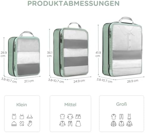 41ex lt52ll. ac .jpg Cipway Kompression Koffer Organizer Set für Reiseorganizer