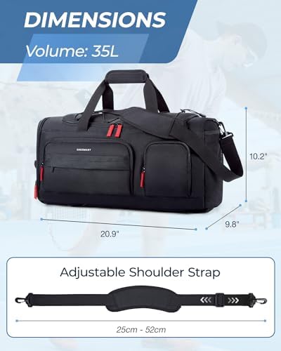 41eklrim35l. ac 1.jpg BagSmart Sporttasche Damen und Herren | Sporttasche mit Schuhfach | Wasserdichte Gym Bag | Reisetasche | trainingstasche