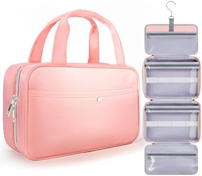 41fq8etuznl. ac .jpg Chakipee Wasserdichte Reisekulturbeutel zum Aufhängen für Damen – Leichte Waschtasche mit Klarfenster, Ideal für Make-up