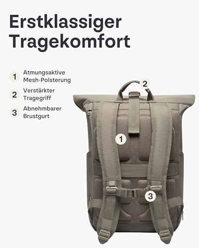 41g1kifw l. ac .jpg Johnny Urban Rucksack Damen und Herren - Allen Medium - Wasserabweisend - Mit Laptopfach für Uni, Fahrrad und Business -