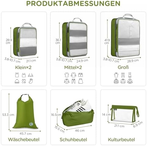41g69absy1l. ac .jpg Cipway Kompression Koffer Organizer Set für Reiseorganizer