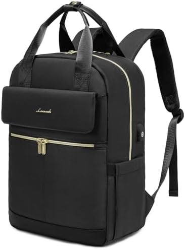 41gh9 m8zvl. ac .jpg LOVEVOOK Damen Rucksack, 15,6 Zoll Laptop Schulrucksack, Wasserdicht, Reiserucksack, Beige OEKO-TEX STANDARD 100