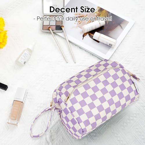 41gormiq0gl. ac 1.jpg Narwey Minzgrün Kulturtasche Damen Reise Make-up-Tasche Weit Offene Tasche Kosmetiktasche