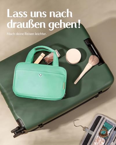 41ituq9ijvl. ac .jpg Chakipee Wasserdichte Reisekulturbeutel zum Aufhängen für Damen – Leichte Waschtasche mit Klarfenster, Ideal für Make-up