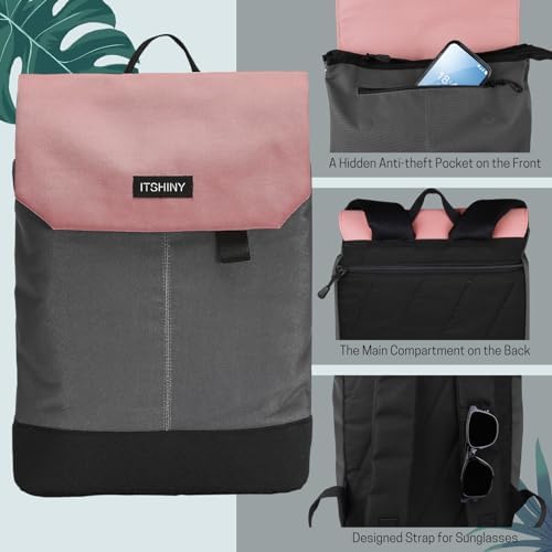 41ixqz8cnnl. ac .jpg ITSHINY Rucksack Damen Wasserdicht Anti Diebstahl 16L für Ausflüge Uni Schule & Büro - Laptopfach 15,6 Zoll