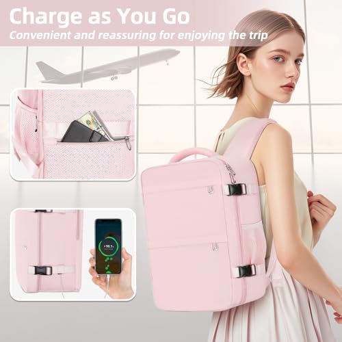 41ikbg5rg3l. ac .jpg Cmezevi Reiserucksack 20L für Business und Reisen - Beige