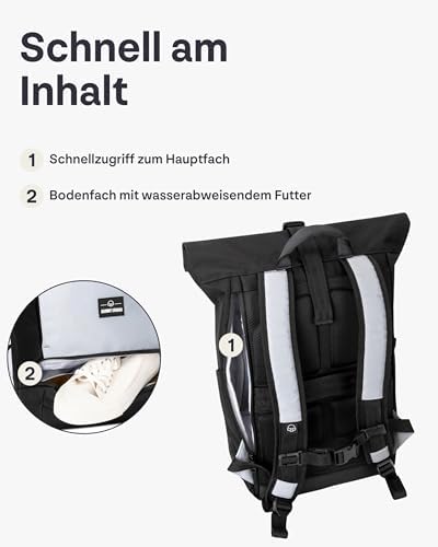 41j5fpimj9l. ac .jpg Johnny Urban Rucksack Damen und Herren - Allen Medium - Wasserabweisend - Mit Laptopfach für Uni, Fahrrad und Business -