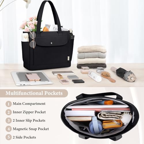 41jznvnux0l. ac .jpg IGOLUMON Handtaschen Damen mit Reißverschluss und Magnetischer Druckknopf für Arbeit und Reisen - Große Tasche zum Trage