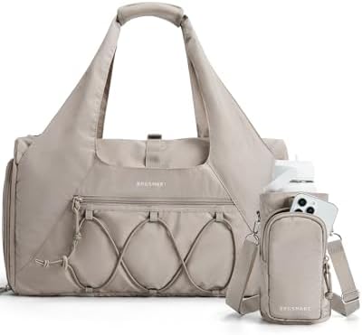 41jtsoewdol. ac .jpg Bagsmart Sporttasche für Damenaktiv mit Schuhfach, Weekender und Wasserschutz für Workoutraum Yogatrainings, Kamel