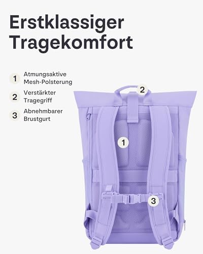 41kv0 yjcvl. ac .jpg Johnny Urban Rucksack Damen und Herren - Allen Medium - Wasserabweisend - Mit Laptopfach für Uni, Fahrrad und Business -
