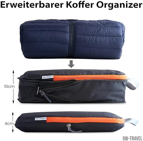 41kadkbglkl. ac .jpg OW-Travel Koffer Kompression Packwürfel für Reiseurlaub und Business Reisen. 4stückiger Koffer Organizer. Reisetasche Ko