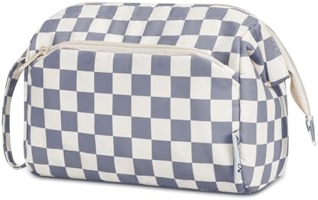 41l1cmisk5l. ac 1.jpg Narwey Minzgrün Kulturtasche Damen Reise Make-up-Tasche Weit Offene Tasche Kosmetiktasche