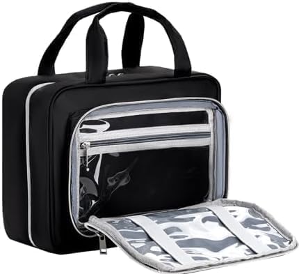 41lfmkkgmil. ac .jpg Chakipee Wasserdichte Reisekulturbeutel zum Aufhängen für Damen – Leichte Waschtasche mit Klarfenster, Ideal für Make-up