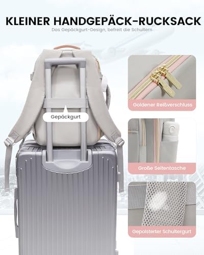 41lna0r6hml. ac .jpg LOVEVOOK Ryanair Handgepäck für Damen Herren | Carry On Tasche 40x30x20cm | Eurowings Wizz Cabine Richtung | Laptop Komp