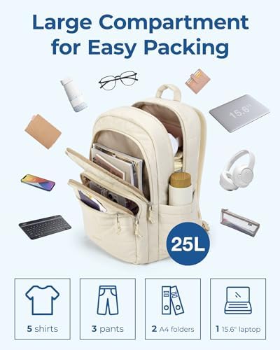 41lpml62gul. ac 1.jpg Bagsmart Laptop Rucksack für Frauen Schwarz Reiserucksack Schulrucksack Teenager