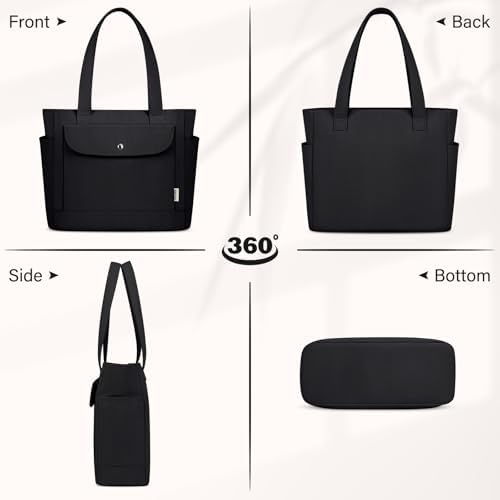 41luopftxwl. ac .jpg IGOLUMON Handtaschen Damen mit Reißverschluss und Magnetischer Druckknopf für Arbeit und Reisen - Große Tasche zum Trage