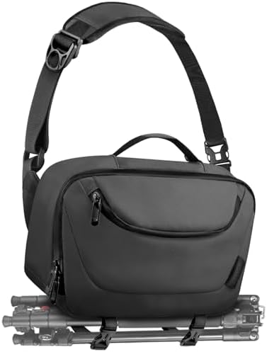 41mbfmj2jgl. ac .jpg DSLR Kameratasche wasserdicht mit Stativhalterung Umhängetasche für Fotografen (Schwarz)