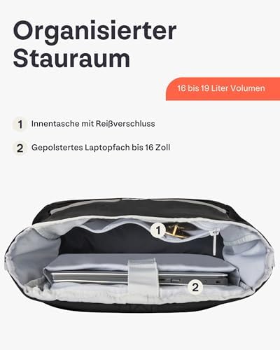 41mwftkyy5l. ac .jpg Johnny Urban Rucksack Damen und Herren - Allen Medium - Wasserabweisend - Mit Laptopfach für Uni, Fahrrad und Business -