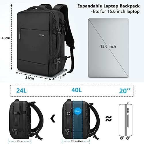 41mtf5vt2ul. ac .jpg HOMIEE Reiserucksack 40L Herren Wasserdicht Laptoprucksack Kabinenrucksack Trip Weekender Trip Camping