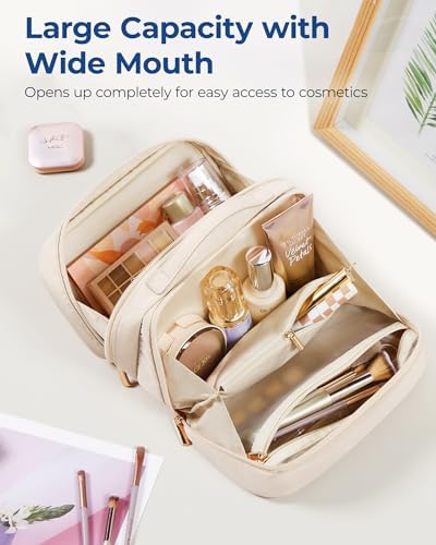 41mx9gsudal. ac .jpg BagSmart Kosmetiktasche Make-up Organizer Große Kulturbeutel Weit zu öffnende, für Toilettenartikel in Reisegröße, Zubeh