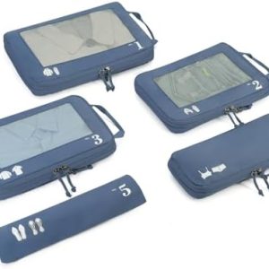 ECOHUB 5 Teilige Kompression Koffer Organizer Set für Reise globalRecycled Standard