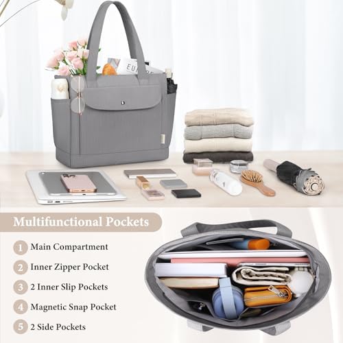 41o12ve5lml. ac .jpg IGOLUMON Handtaschen Damen mit Reißverschluss und Magnetischer Druckknopf für Arbeit und Reisen - Große Tasche zum Trage