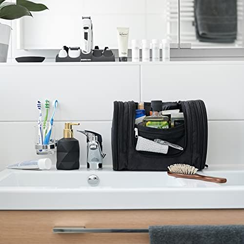 41oj14ouess. ac 1.jpg Obics Kulturbeutel Gross grau 8L XL - für Herren & Damen - zum Aufhängen & mit Spiegel - 10 Fächer - ideal für Camping &