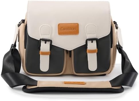 41oabt0gftl. ac .jpg Cwatcun Wasserdichte Kameratasche für Spiegelreflex und Kompaktkamera Cwatcun Vintage Kamera Messenger Tasche für System