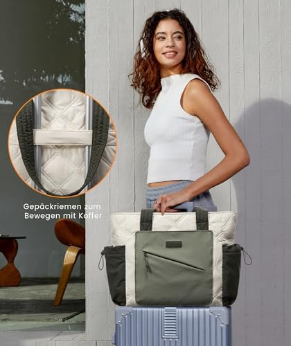 41pdmjqxdcl. ac .jpg LOVEVOOK Große Arbeitstasche für Damen mit Laptoptasche und Bürotasche OEKO-TEX STANDARD 100 Reise-Re Modelo LOVEVOOK Le