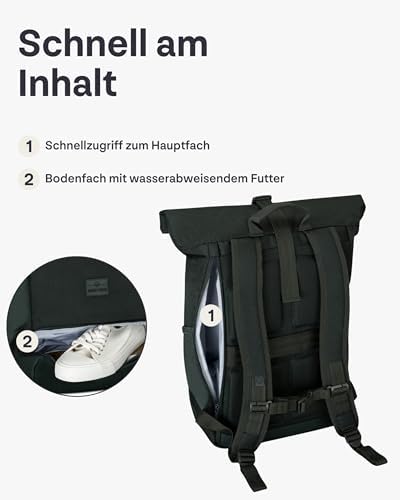 41qxy9mq4jl. ac .jpg Johnny Urban Rucksack Damen und Herren - Allen Medium - Wasserabweisend - Mit Laptopfach für Uni, Fahrrad und Business -