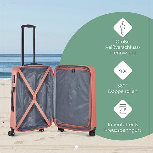 41r1l02nenl. ac .jpg Travelite Beautycase Hartschale Handgepäck, 36 cm, 17 Liter - Kosmetikkoffer mit Organizer- und Aufsteckfunktion für Rei