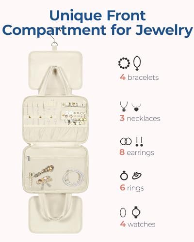 41rizbr2g0l. ac 1.jpg Bagsmart Großkulturtasche für Damen zum Aufhängen | Bagsmart Reisepuffer Kosmetiktasche Dame | Bagsmart Schmuck Organiz