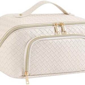 Neusky Groß Kosmetiktasche für Damen wasserdicht mit Weit Offener Tasche