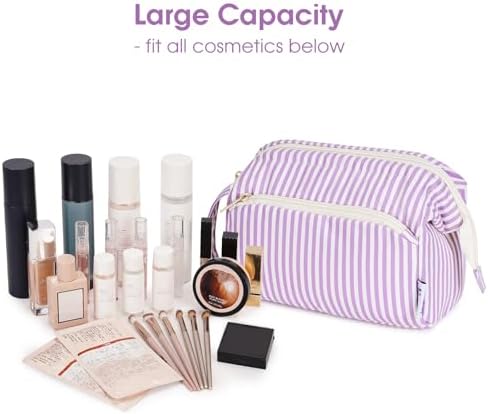 41s5rwiovql. ac 1.jpg Narwey Minzgrün Kulturtasche Damen Reise Make-up-Tasche Weit Offene Tasche Kosmetiktasche