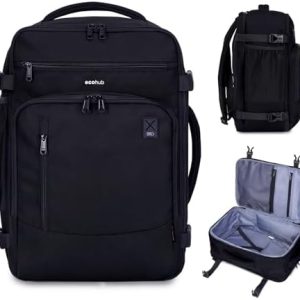 ECOHUB Ryanair Flugzeug Rucksack 40x20x25 Damen Gepäck PET-Recycelte Wasserdichter Daypack 20L Global Recycled Standard