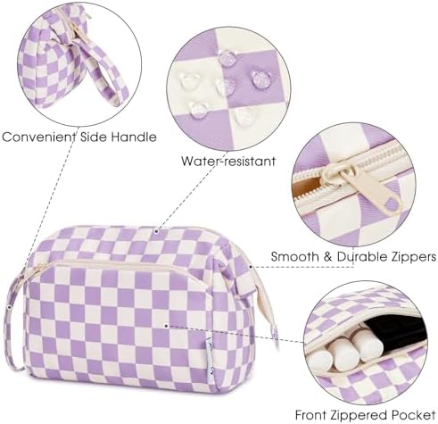 41tejomro3l. ac 1.jpg Narwey Minzgrün Kulturtasche Damen Reise Make-up-Tasche Weit Offene Tasche Kosmetiktasche