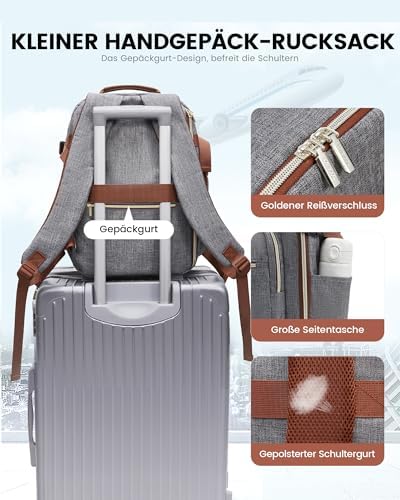 41tjgtkqahl. ac .jpg LOVEVOOK Ryanair Handgepäck für Damen Herren | Carry On Tasche 40x30x20cm | Eurowings Wizz Cabine Richtung | Laptop Komp