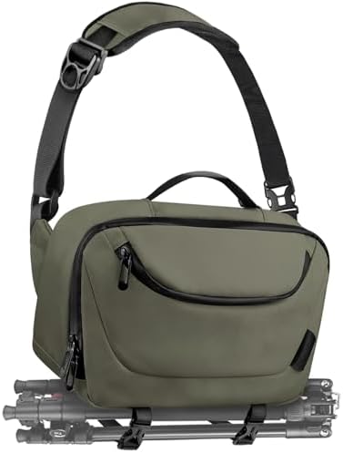 41twi40aa7l. ac .jpg DSLR Kameratasche wasserdicht mit Stativhalterung Umhängetasche für Fotografen (Schwarz)