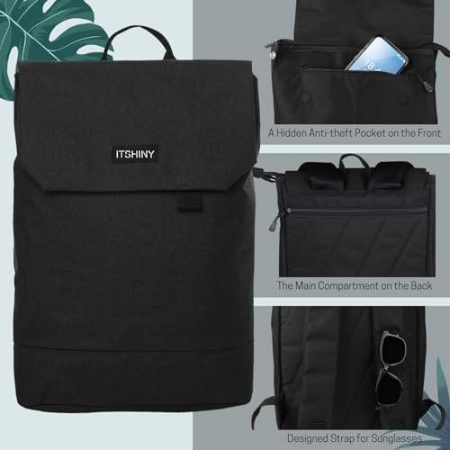 41tcin0gkil. ac .jpg ITSHINY Rucksack Damen Wasserdicht Anti Diebstahl 16L für Ausflüge Uni Schule & Büro - Laptopfach 15,6 Zoll