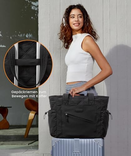 41u66blsvl. ac .jpg LOVEVOOK Große Arbeitstasche für Damen mit Laptoptasche und Bürotasche OEKO-TEX STANDARD 100 Reise-Re Modelo LOVEVOOK Le